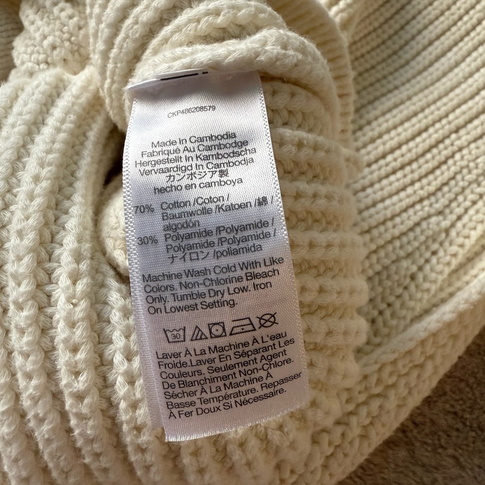 NWOT Madewell Cutaway Sweater Vest Bright Ivory Size S - Picture 12 of 12